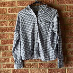 Mountain HardWear Blue Striped Cross Back Button Down Shirt Size Medium